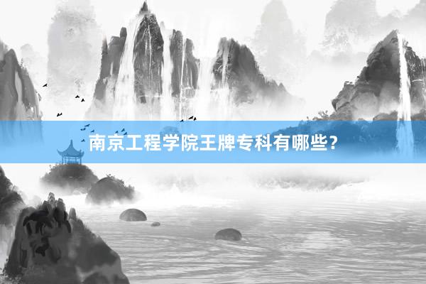 南京工程学院王牌专科有哪些？